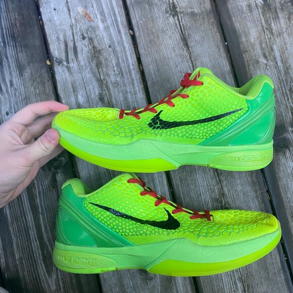 2020 Nike Kobe 6 Grinch Size 11 Green Apple Mens Shoes Bryant - Picture 3 of 16